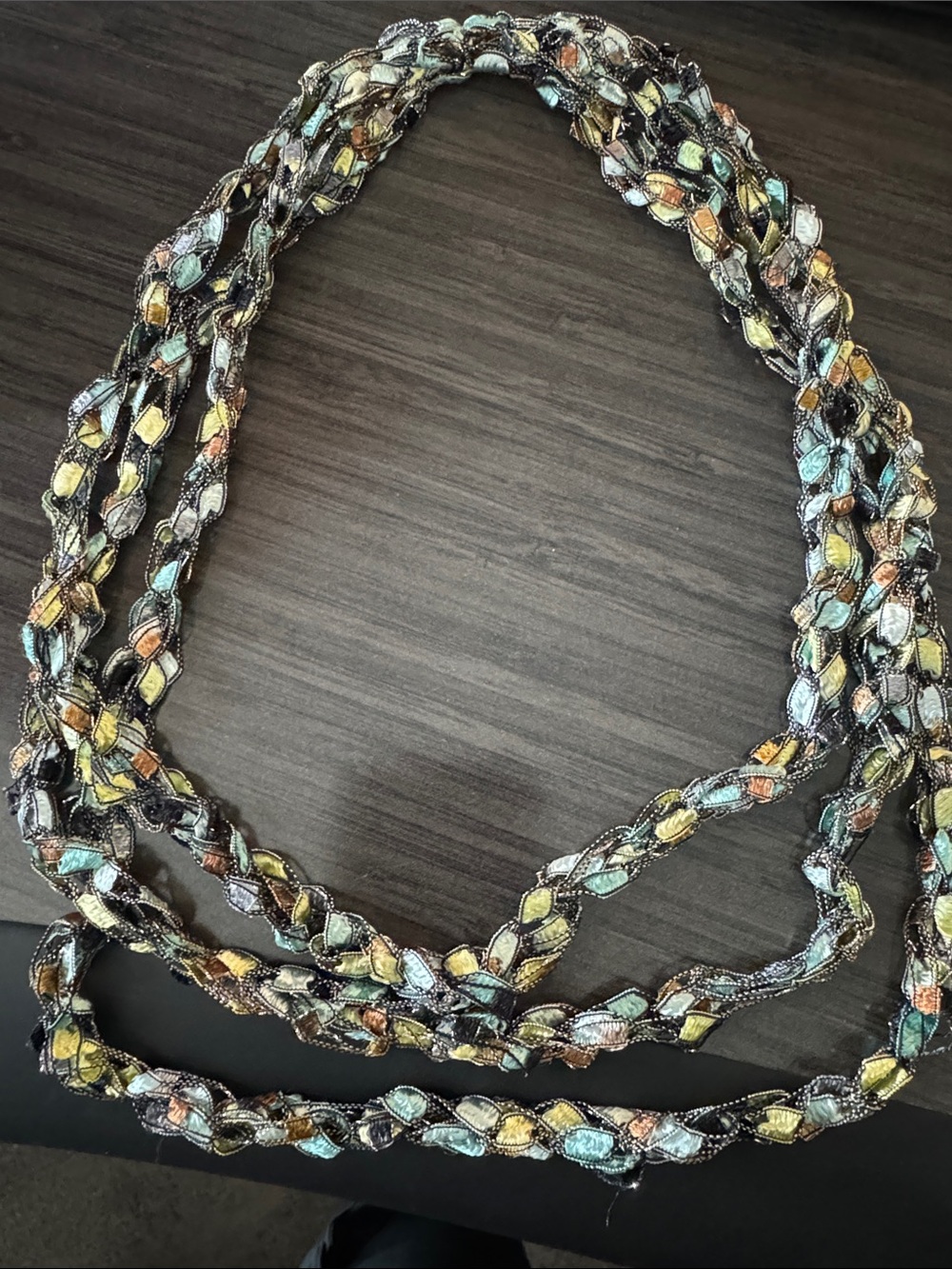 Multicolor Braided Leaf Ribbon Necklace - Women Jewelry
